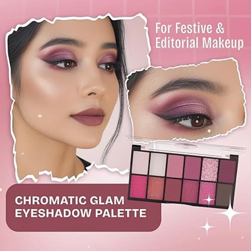 MARS 12 Shades Dance of Joy Eyeshadow Palette | Highly Pigmented and Blendable | Multicolor | Matte and Shimmer Finish (13.2g) (01-Multicolor) thumbnail 5